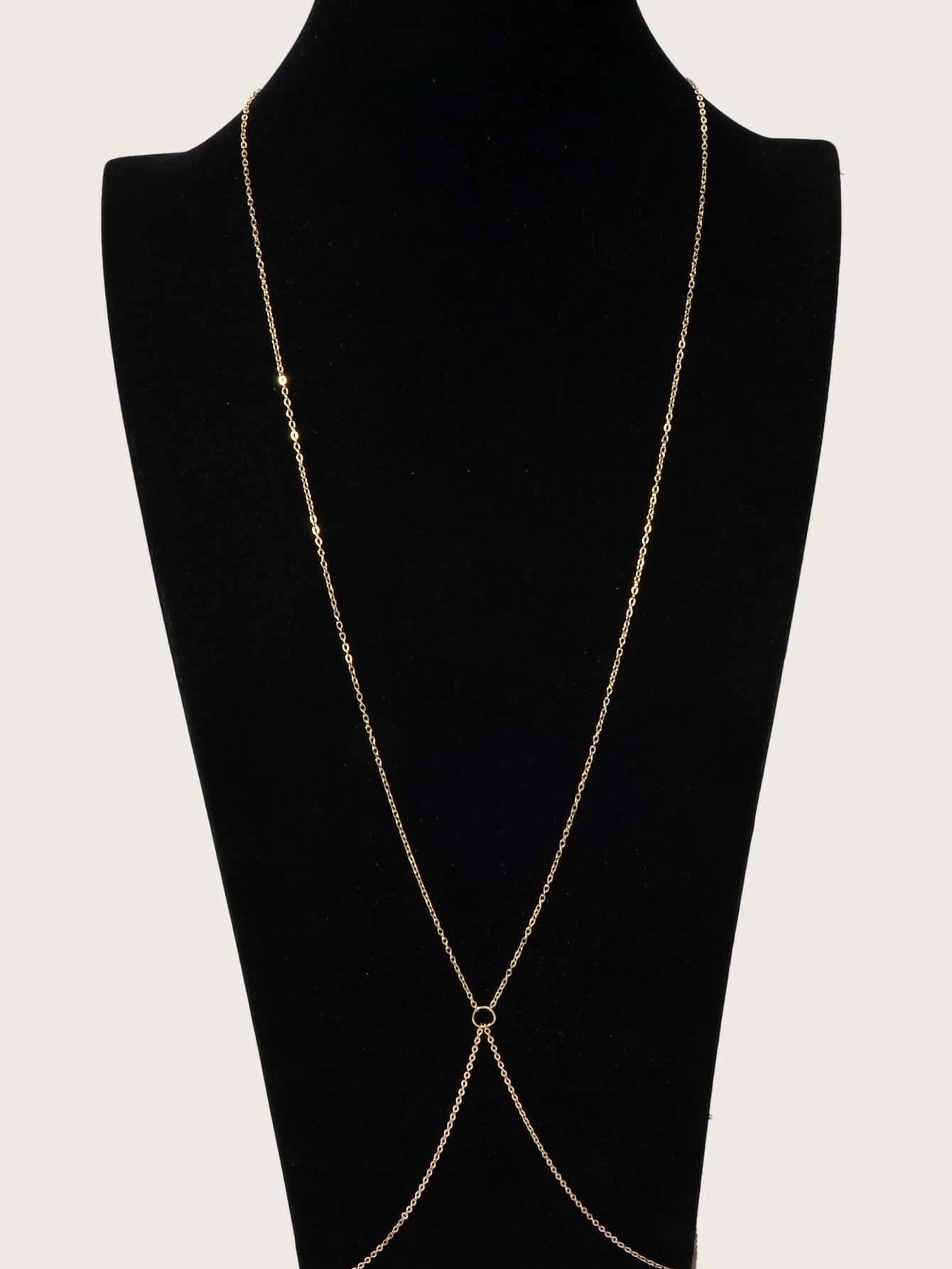 Beach Style Simple Solid Minimalist Waist Link Body Chain Belly Necklce Jewelry-0